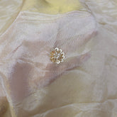 Dyeable Shimmer Tissue Fabric with Sequin Butta Work