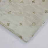 Embroidered Dyeable Shimmer Tissue Fabric with Square Sequin and Zari Work