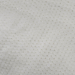 Embroidered Georgette Dyeable Fabric with Gold Zigzag Sequin Pattern