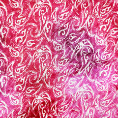 Riwaz Pink Base Embroidered Chinon Fabric with Paisley motifs