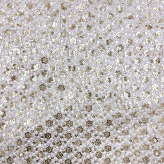 Embroidered all over Floral Sequin Work on Dyeable Georgette fabric