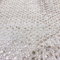 Embroidered all over Floral Sequin Work on Dyeable Georgette fabric