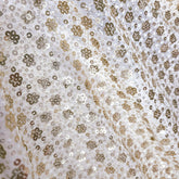 Embroidered all over Floral Sequin Work on Dyeable Georgette fabric