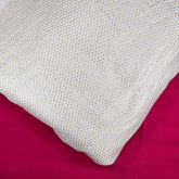 Embroidered Dyeable Georgette Fabric with Gold Sequin and Floral Resham Work