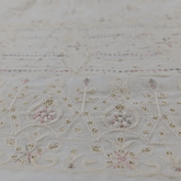 Resham & Sequin work Embroidered Dyeable Georgette Fabric with border