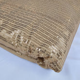 Ruhani Gold Georgette Embroidered Fabric with Sequins