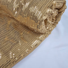 Ruhani Gold Georgette Embroidered Fabric with Sequins