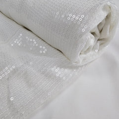 Ruhani White Georgette Embroidered Fabric with Sequins