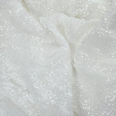 Zarqa Dyeable Georgette Fabric with Icy White Sequin