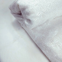 Zarqa Dyeable Georgette Fabric with Icy White Sequin