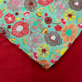 Nakshatra Aqua Teal Georgette Base Embroidered Fabric