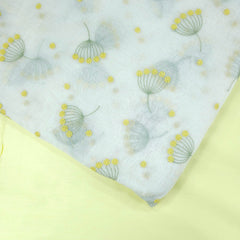 Eywa Yellow Floral Embroidered Maheshwari Fabric