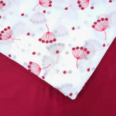 Eywa Red Floral Embroidered Maheshwari Fabric