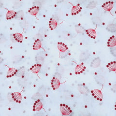 Eywa Red Floral Embroidered Maheshwari Fabric