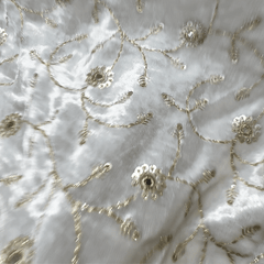Shahi Dyeable Velvet Fabric with Sequins and Mirror Work