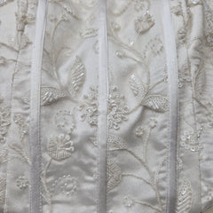 Designer Readymade Corset on White Bead work Embroidered Net Fabric