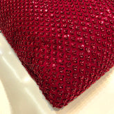 Maroon Embroidered on Red Net Fabric with Cutdana & Sequin Work