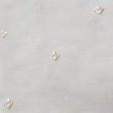 Dyeable Crepe Fabric with Light Gold Sequin Butta work