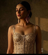 Designer Readymade Corset on Cutwork Fabric
