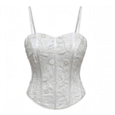 Designer Readymade Corset on White Bead work Embroidered Net Fabric