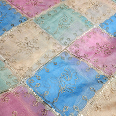 Position Print Organza with Zari and Sequin Work