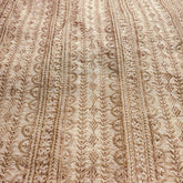 Gold Embroidered Dyeable Tissue Fabric with Gemetric & Floral Cutdana & Zari work in Linear Pattern