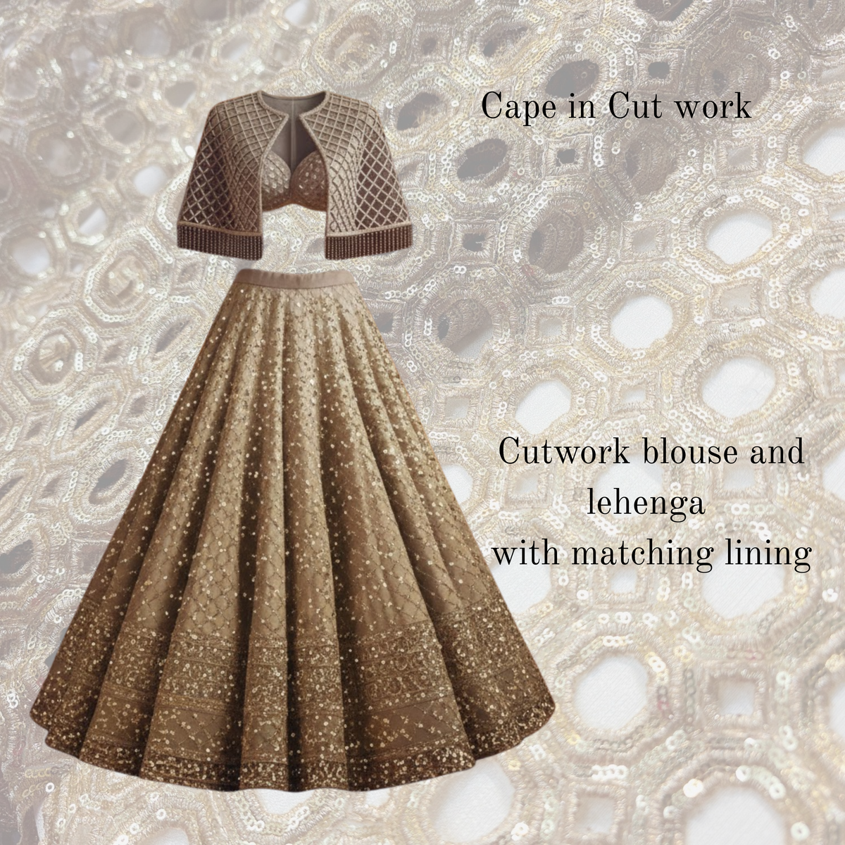 Net Cutwork Embroidered Fabric