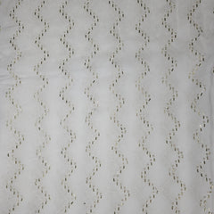 Saaz Georgette Dyeable Handwork  fabric with Zigzag Sequin work