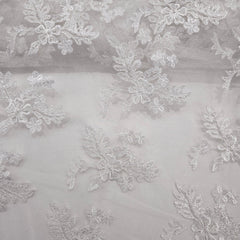 Franchesca Floral Lacey Embroidered Net Fabric