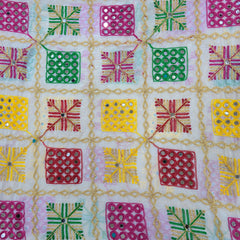 White Phulkari Dupatta