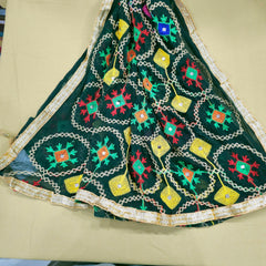 Dark Green Phulkari Dupatta
