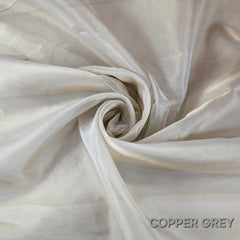 Copper Grey Silk Tissue Fabric