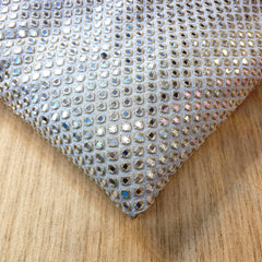 Dyeable Embroidered Georgette Fabric with Full Mirror Work