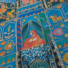 Jodha Akbar Sky Blue Dola Silk Fabric
