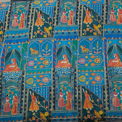 Jodha Akbar Sky Blue Dola Silk Fabric