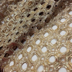 Net Cutwork Embroidered Fabric