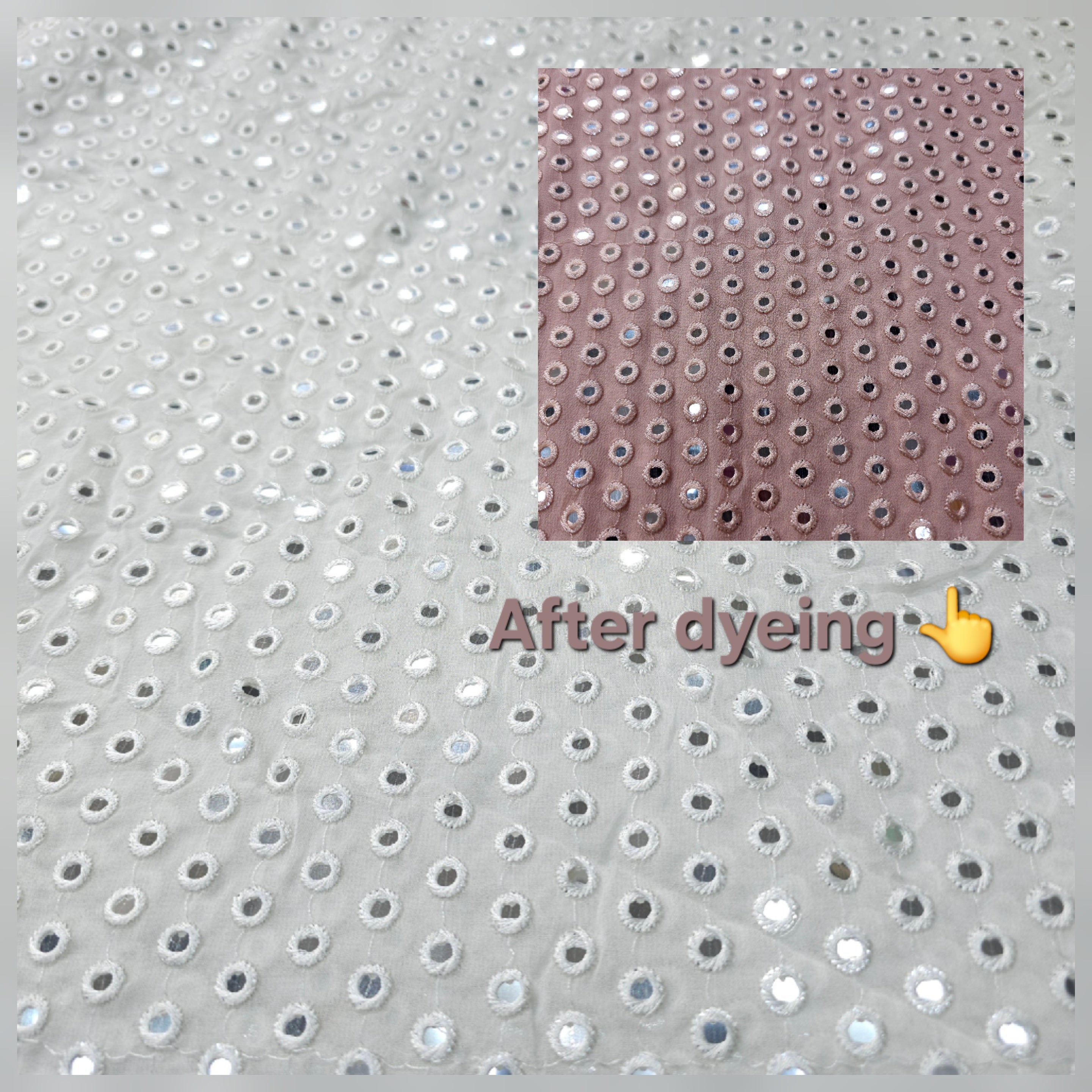 Dyeable Mirror Work Fabrics - Men