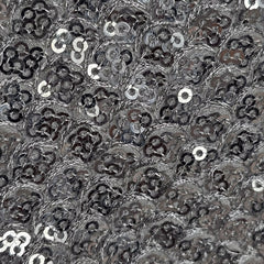 Sitara Full Sequins Sleeveless Silver White Blouse with V Neckline