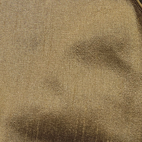 Shabnam Raw Silk Khaki Gold Color Blouse with Round Neckline
