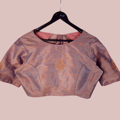 Zarqaa Embroidered Blouse with Curvy V Neckline