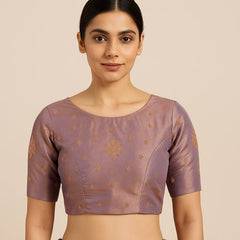 Zarqaa Embroidered Blouse with Curvy V Neckline