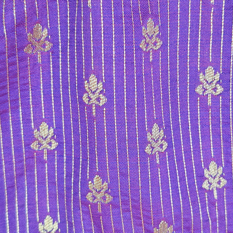 Rebecca Purple Zari Stripe Blouse with Deep Sweetheart Neckline