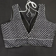 Black Leheriya Blouse with Attached Sleeves and V Neckline