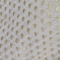 Zareen Brocade Tissue Golden-Color Blouse with Butta motiff and Round Neckline