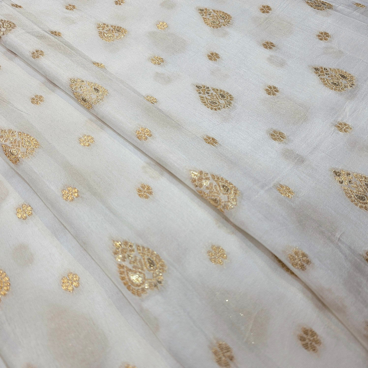 Dyeable Banarasi Brocade Butta Work Fabric