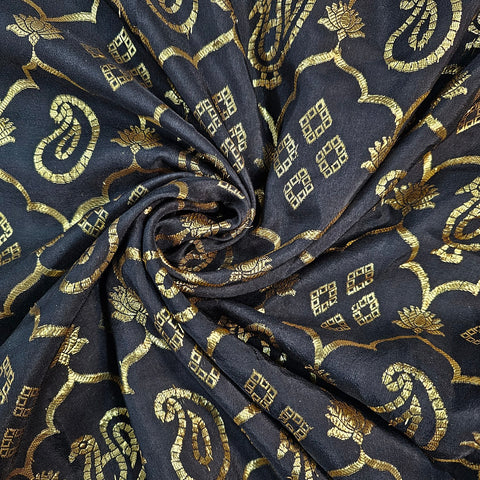 Swarnam Banaras Brocade on Dola Silk Fabric
