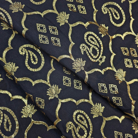 Swarnam Banaras Brocade on Dola Silk Fabric