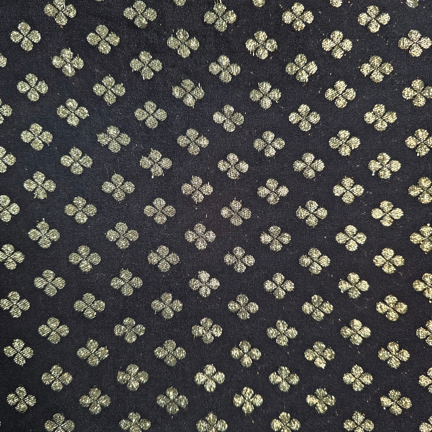 Rajwada Black Banaras Brocade on Chanderi Fabric