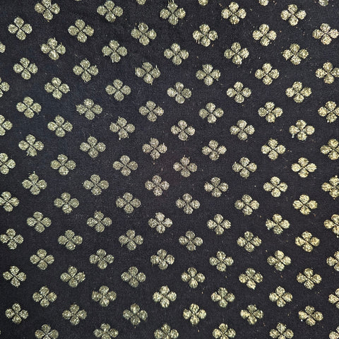 Rajwada Black Banaras Brocade on Chanderi Fabric