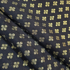 Rajwada Black Banaras Brocade on Chanderi Fabric
